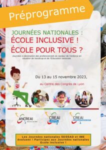 Visuel des journées nationales sur l'école inclusive