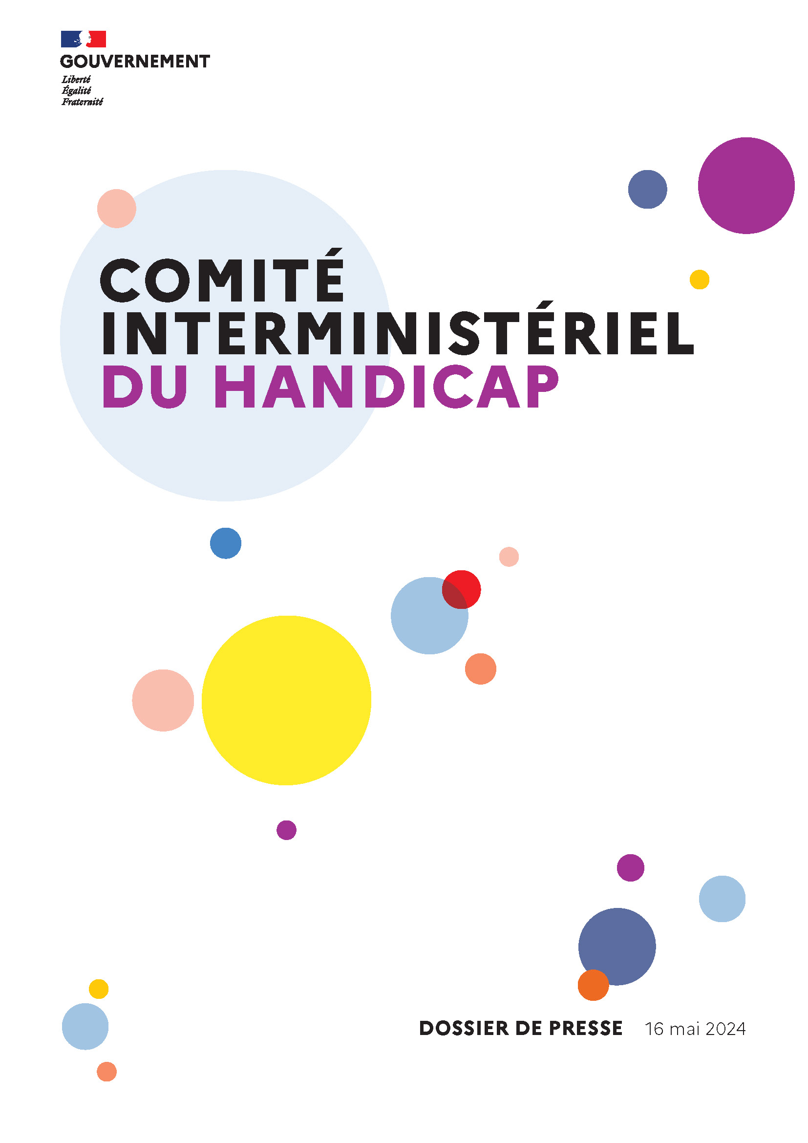 Visuel du dossier de presse du comit&eacute; interminist&eacute;riel du handicap